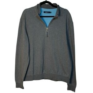 Ermenegildo Zegna Sport Gray Pullover 1/4 Zip Sweatshirt Minimalist Designer  XL